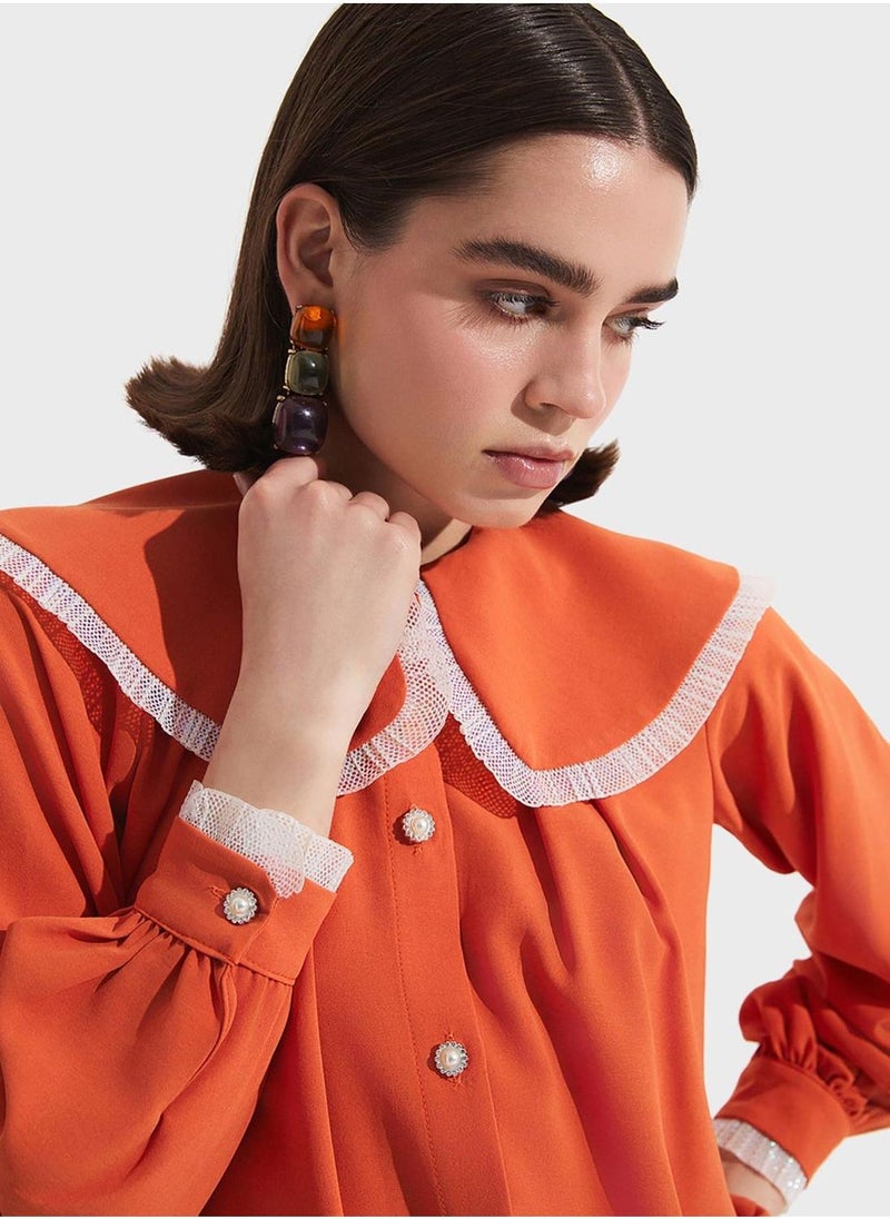 JUNE Baby Collar Button Down Shirt - Image 4