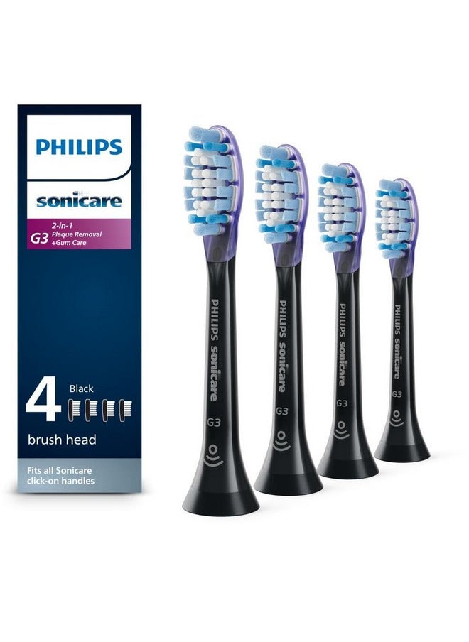 فيليبس سونيكير رؤوس فرشاة أسنان بديلة أصلية G3 Premium Gum Care من Philips Sonicare، لون أسود، HX9054/95  - Image 1