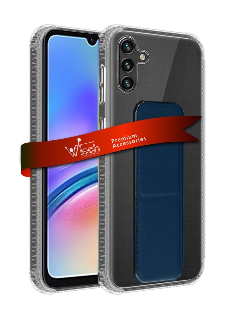 Wtech TPU Hand Grip Air Pillow Case Cover For Samsung Galaxy A35 5G 2024 Clear/Navy Blue - Image 1