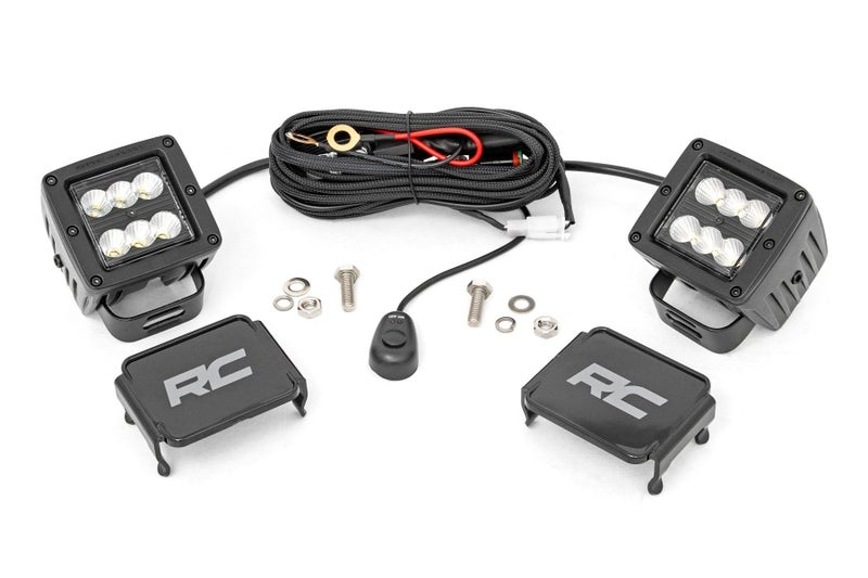 أضواء LED مكعبات CREE سوداء من Rough Country 2 سلسلة سوداء 70133BL
