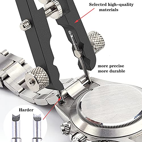 LFGKeng Spring bar pliers tool, Watchband Pliers with Robust 8 Pins, 6825 Spring Bar Tweezer Tool, for Watch Spring Bar Pins Removement and Replacement, Watch Wrist Bands Strap Removal Repair Fix Kit - Image 5