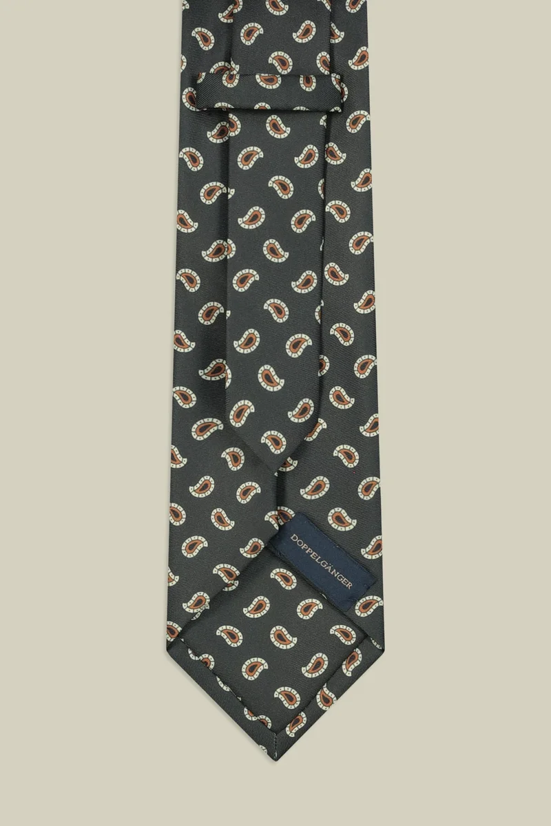 دوبل غانغر Men's tie with micro pattern - Green