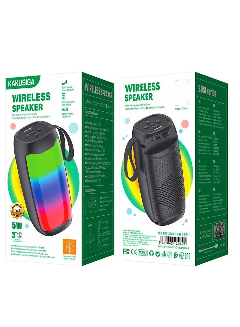 كاكوسيجا 5 واط فتحة لاسلكية راديو FM مشغل mp3 مكبر صوت يدعم بطاقة TF USB TWS راديو محمول BT 5.0 - Image 2