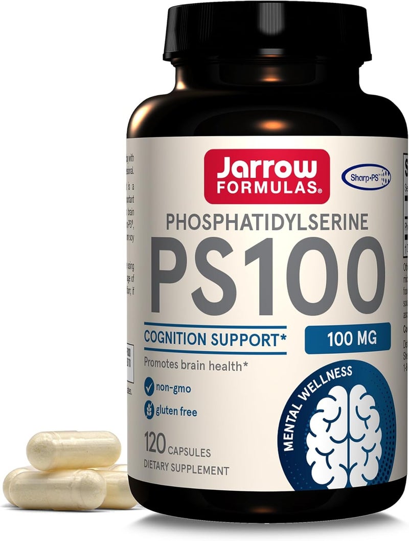 Jarrow Formulas PS100 Phosphatidylserine 100 mg Dietary Supplement for Brain Health and Cognition Support 120 Capsules Up To a 120 Day Supply - Image 1