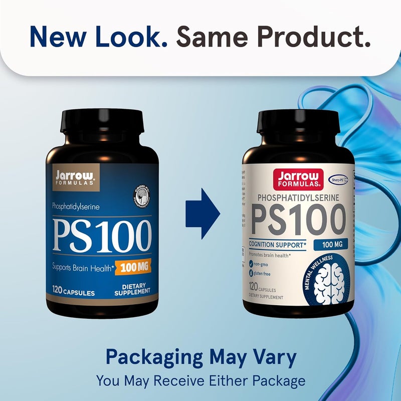 Jarrow Formulas PS100 Phosphatidylserine 100 mg Dietary Supplement for Brain Health and Cognition Support 120 Capsules Up To a 120 Day Supply - Image 2