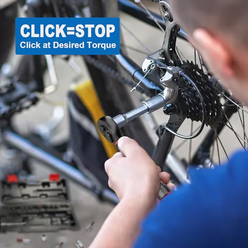 SUERCUP 1/4-Inch Drive Click Torque Wrench, 18 PCS Bike Torque Wrench Set 3-25Nm, Dual-Direction Adjustable 72 Tooth Click Torque Wrench, Used for Bicycle Maintenance - Image 4