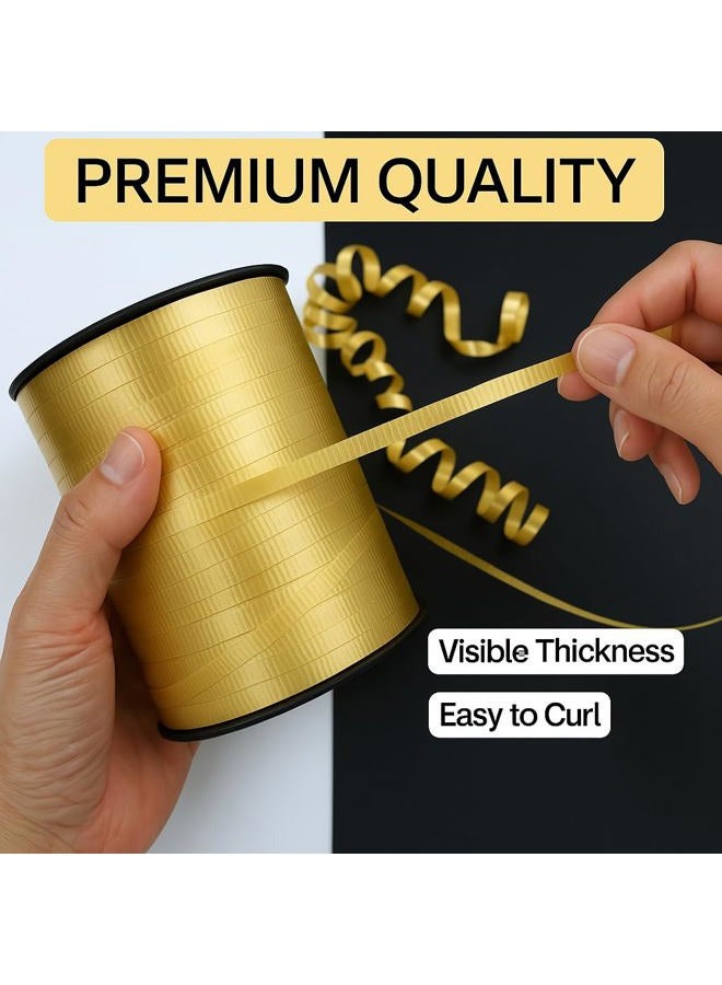 GIFTEXPRESS 500 yards Gold Curling Ribbon for Balloon Ribbon, Balloon String, Gift Wrapping Supplies, Party Decorations, Art Crafts - Image 2