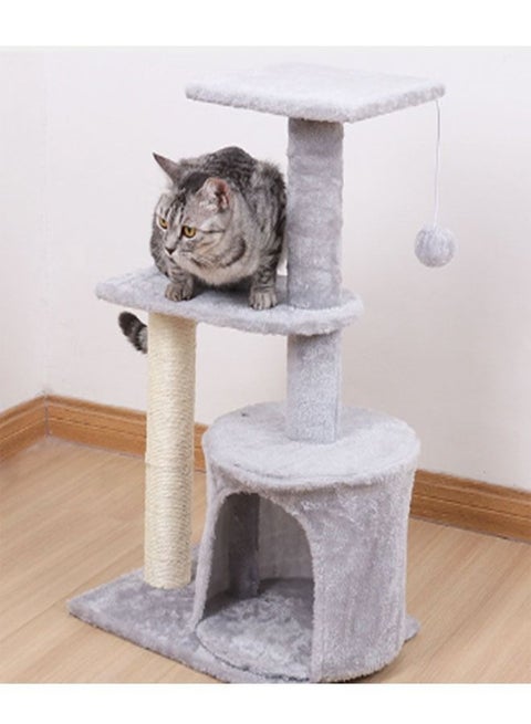 Cat Tree House Tower with Multi-layer Structure Design and Scratching Post