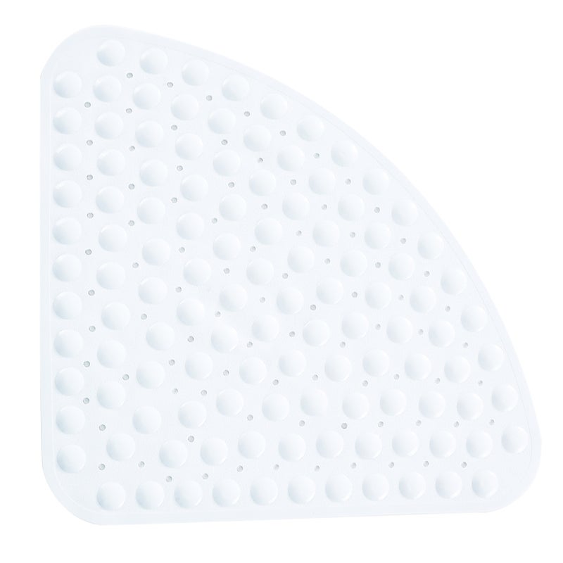 Anti-slip Floor Mat Sector Shaped Mat Bathroom Shower Mat Creative Floor Cushion (White, 54x54cm) - Image 2