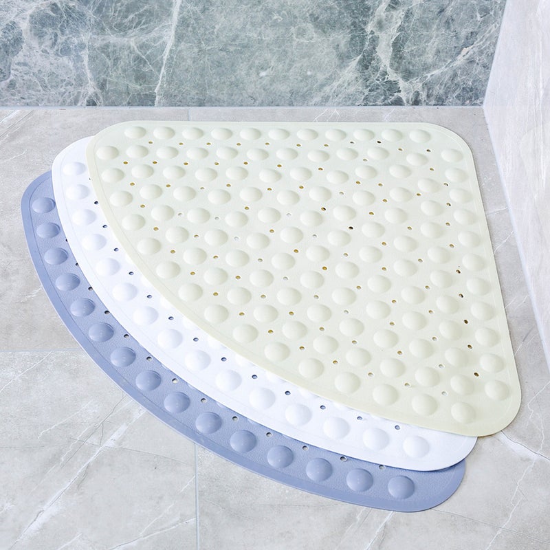 Anti-slip Floor Mat Sector Shaped Mat Bathroom Shower Mat Creative Floor Cushion (White, 54x54cm) - Image 3