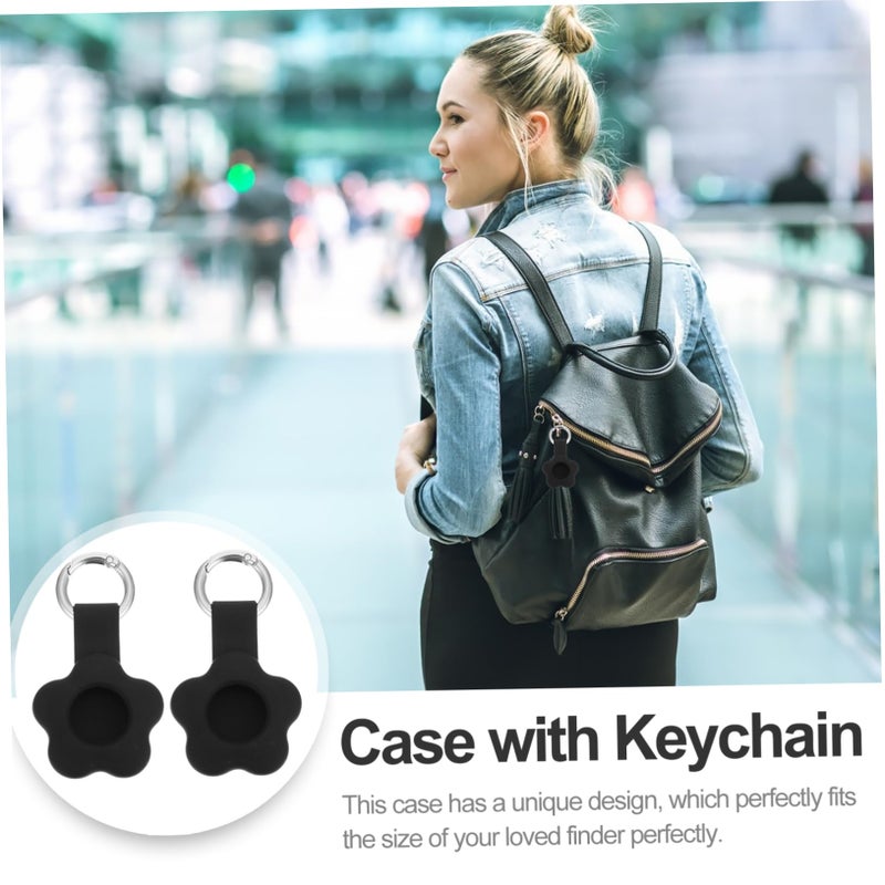 2 Pack Silicone Case Cover with Keychain for Lightweight Protective Holder Easy to Install for Keys and Bags - Image 3