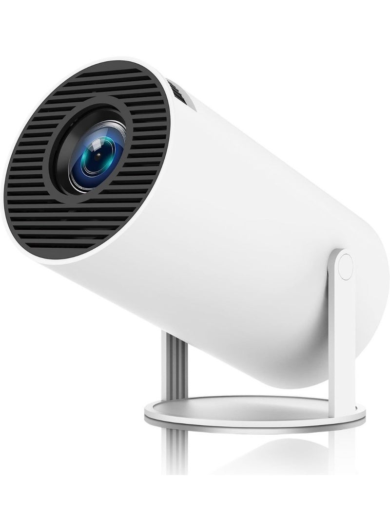 جهاز عرض ذكي محمول HY300 بنظام أندرويد 12 مع واي فاي وبلوتوث بدقة HD 720P ويدعم إدخال 4K بتصميم قابل للدوران وتصحيح تلقائي مناسب للمنزل والهواء الطلق - Image 1