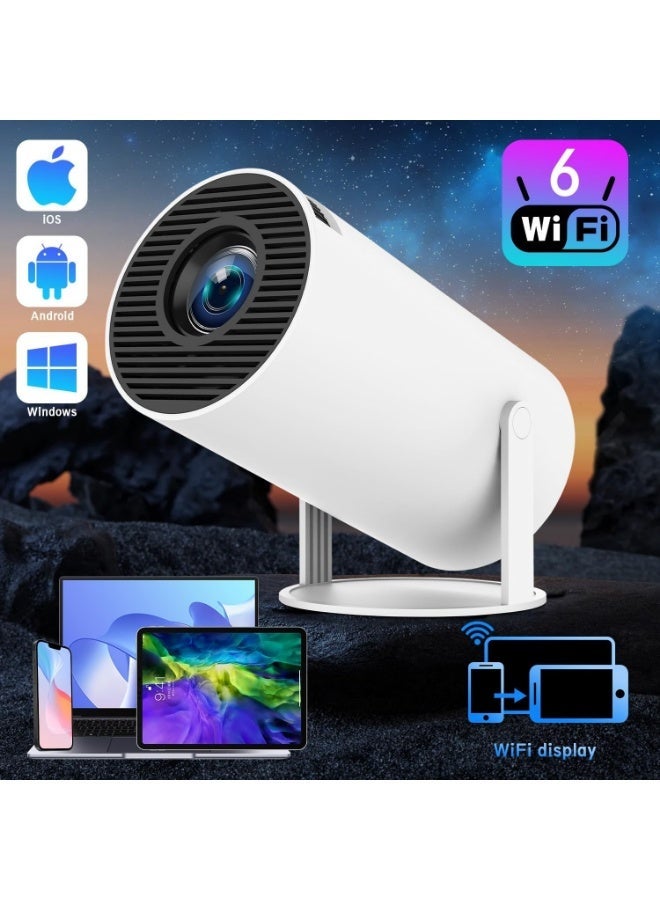 جهاز عرض ذكي محمول HY300 بنظام أندرويد 12 مع واي فاي وبلوتوث بدقة HD 720P ويدعم إدخال 4K بتصميم قابل للدوران وتصحيح تلقائي مناسب للمنزل والهواء الطلق - Image 5