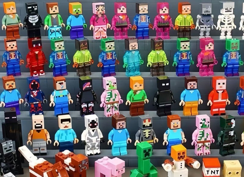 ماين كرافت 20 قطعة من شخصيات مكعبات البناء عالمي هدية تعليمية للأطفال لعبة تجميع للأولاد (نمط عشوائي) - Image 1