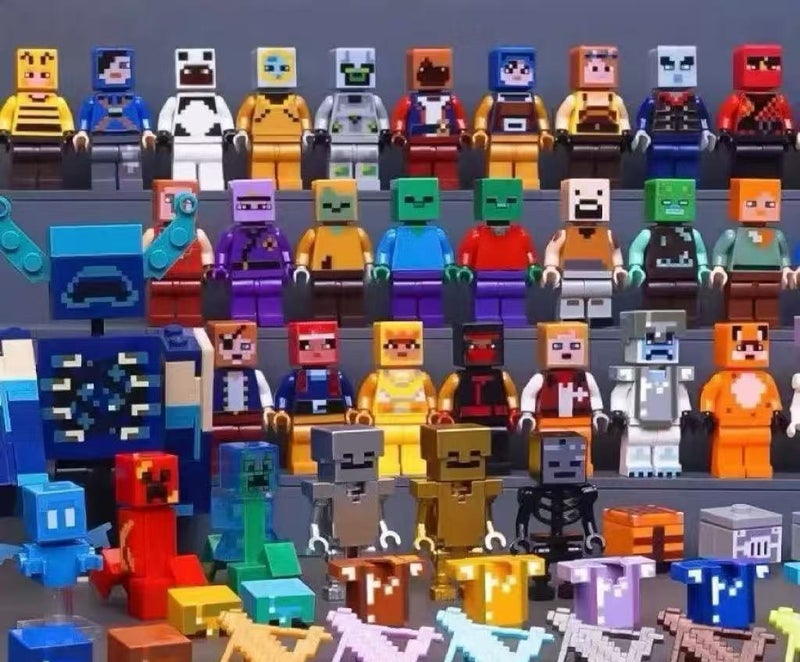 ماين كرافت 20 قطعة من شخصيات مكعبات البناء عالمي هدية تعليمية للأطفال لعبة تجميع للأولاد (نمط عشوائي) - Image 5