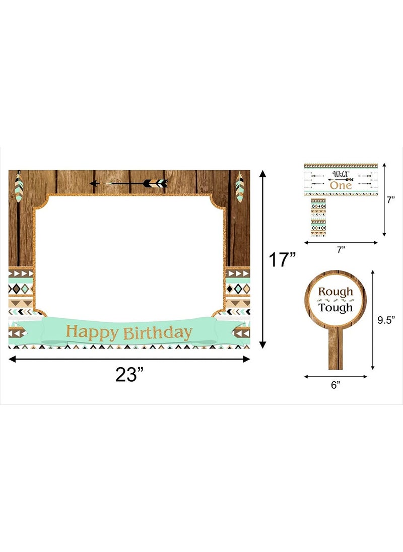 Theme My Party - Theme My Party Wild One Boys Birthday Decoration Party Supplies for Birthday Boy (Wild One - Photo Booth) - Image 1