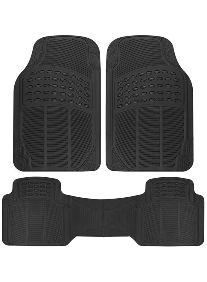 Generic 3-Piece Washable Car Mats Set, Heavy Duty Floor Mats for Car Suv Truck and Van Premium Trim to Fit Car Floor Mats All Weather Protection Universal  - Image 1