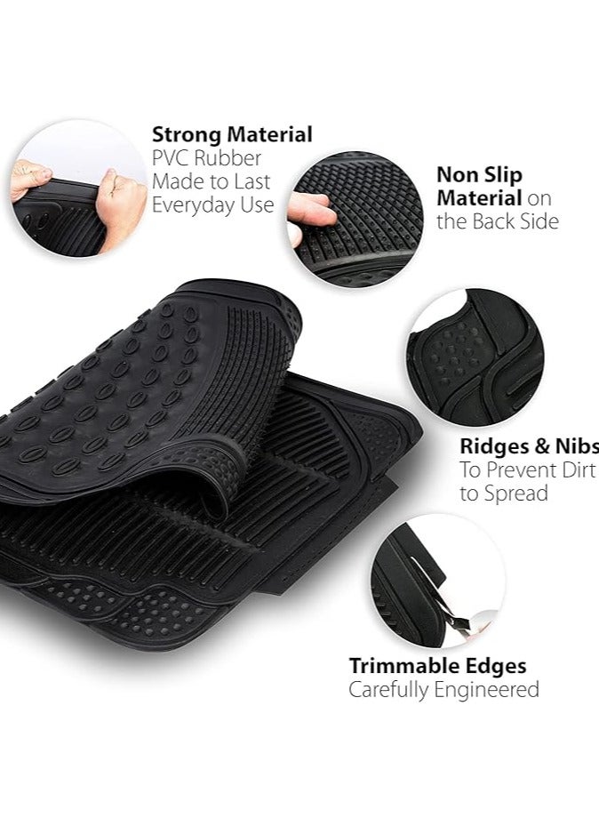 Generic 3-Piece Washable Car Mats Set, Heavy Duty Floor Mats for Car Suv Truck and Van Premium Trim to Fit Car Floor Mats All Weather Protection Universal  - Image 2