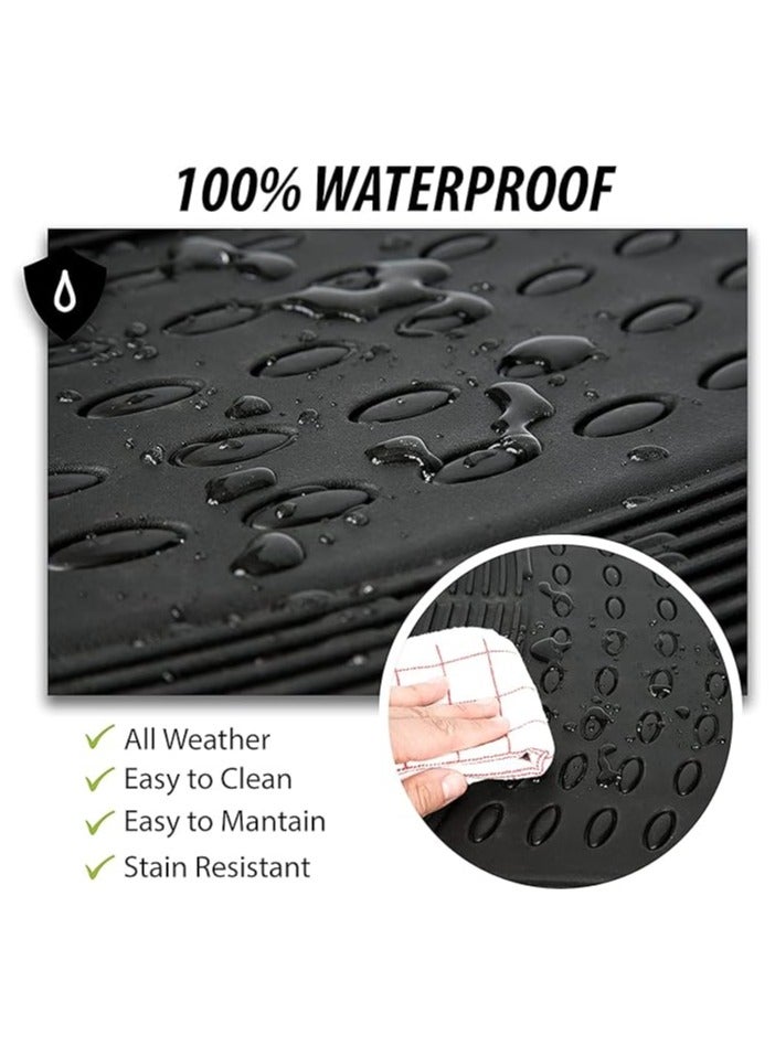 Generic 3-Piece Washable Car Mats Set, Heavy Duty Floor Mats for Car Suv Truck and Van Premium Trim to Fit Car Floor Mats All Weather Protection Universal  - Image 4