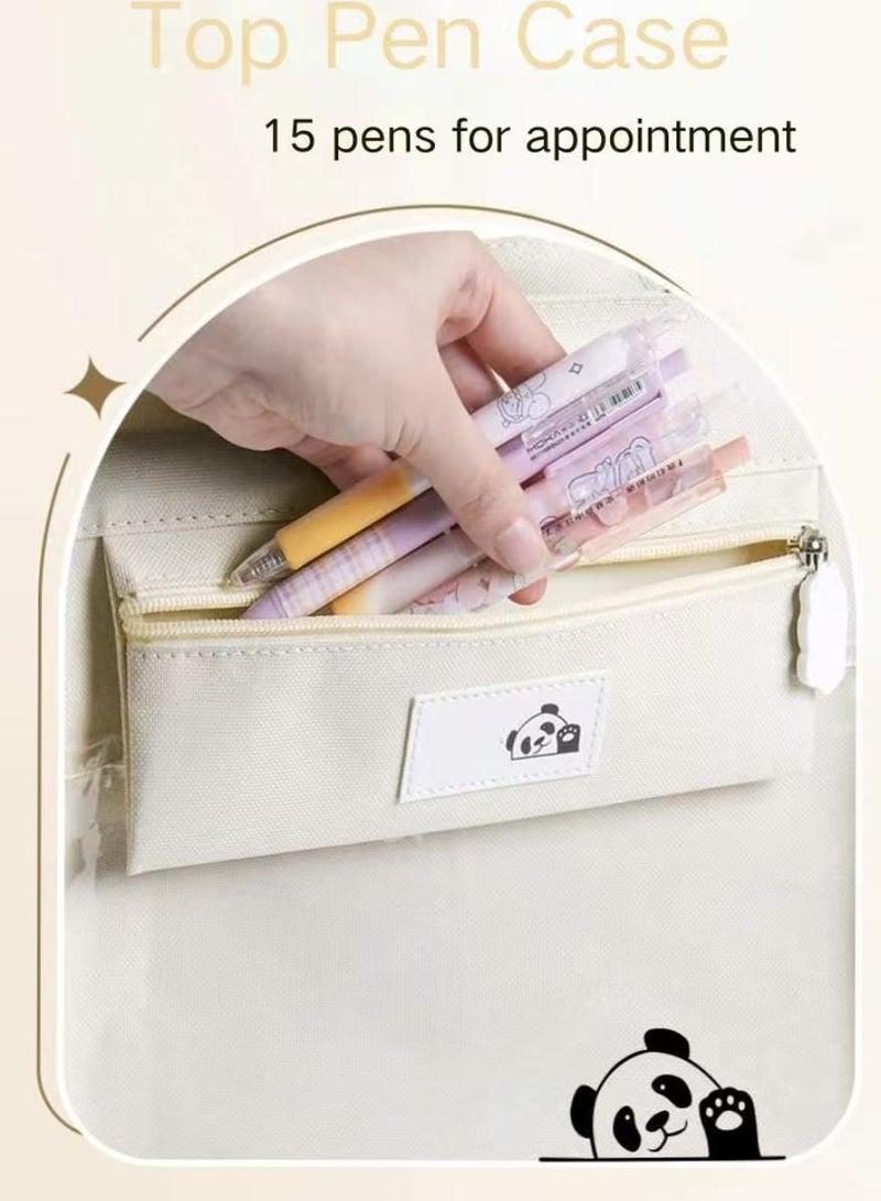 باندا حامل مستندات ذو سعة كبيرة، حامل مستندات محمول بسحّاب وجيوب شبكية للكتب والمستندات وأجهزة الكمبيوتر المحمولة، مناسب للعاملين في المكاتب والطلاب، والاجتماعات والاستخدام المكتبي - Image 4