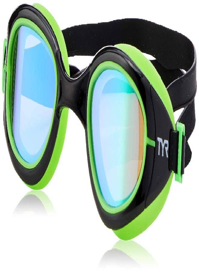 TYR Special Ops 2.0 Swim Goggles with Polarized, Anti-Fog Lenses, for Men and Women, Green/Black - Image 1