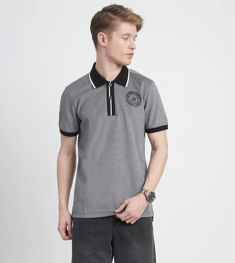 BEVERLY HILLS POLO CLUB Logo Detail Short Sleeves Polo T-Shirt