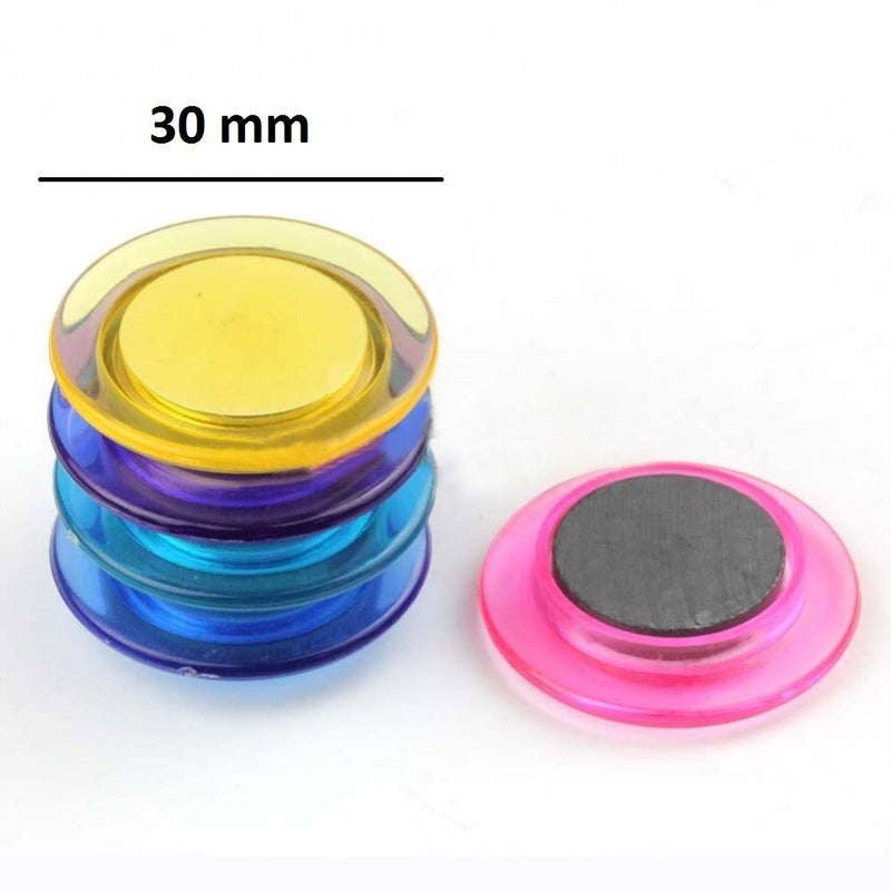 eS³kube eSkube Colorful Translucent Magnet for Magnetic WhiteBoards Stick Notes Photos Charts and More Size 30mm Set of 10 - Image 4