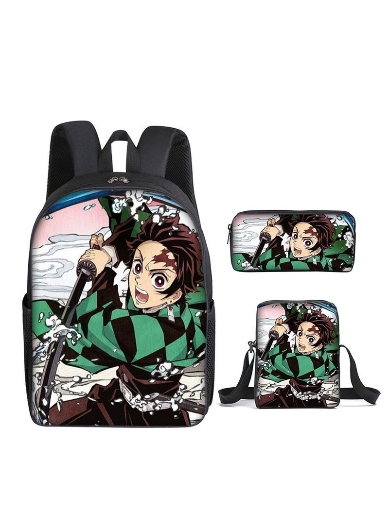 Anime cartoon large capacity backpack, student backpack, children's backpack, digital printed Oxford cloth backpack, unisex  - Image 1
