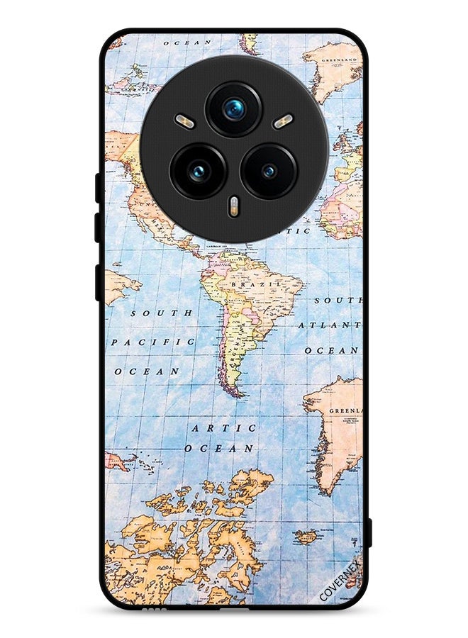 Covernex Realme 14 Pro 5G Protective Case Cover World Map