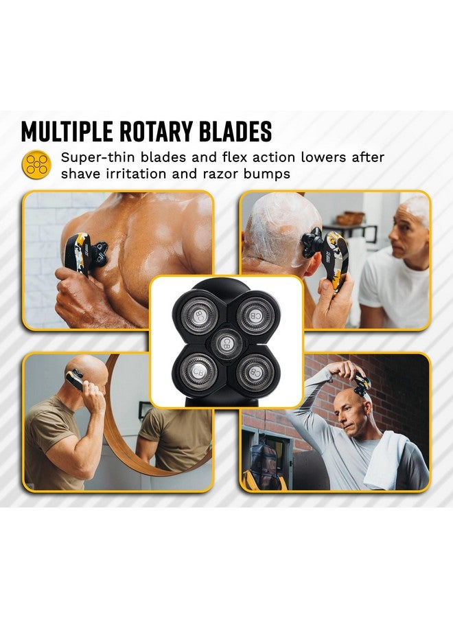 ذا كات بادي رأس ماكينة حلاقة بديل، رأس دوار عالمي للاستخدام الرطب والجاف بخمس شفرات للشعر الخشن للرأس/الجمجمة، والوجه، والجسم، والذراعين، والساقين، والظهر، والصدر، للرجال والنساء، وحدة واحدة - Image 2