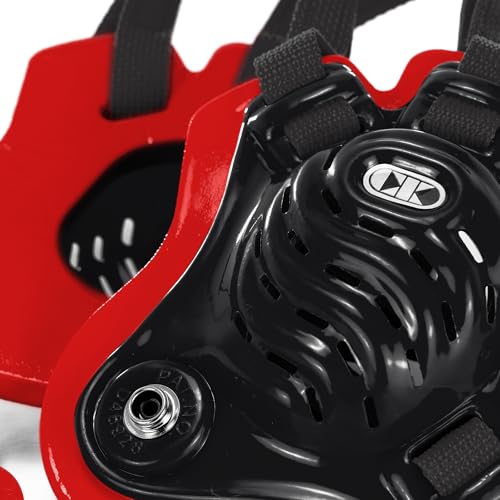 Cliff Keen Tornado Wrestling Headgear (Black/Scarlet/Black) - Image 3