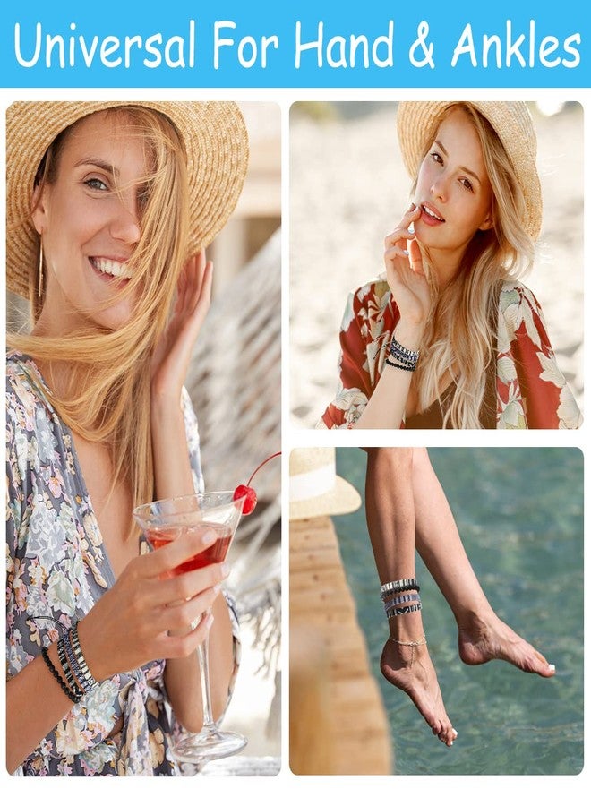 Mannikesi Beach Bracelets Set for Men Women Surfer Bracelet Braided Bohemian Summer Adjustable Handmade Women Bracelet Rope Bracelet Anklets Birthday Gift, Adjustable, Cotton, No Gemstone - Image 4