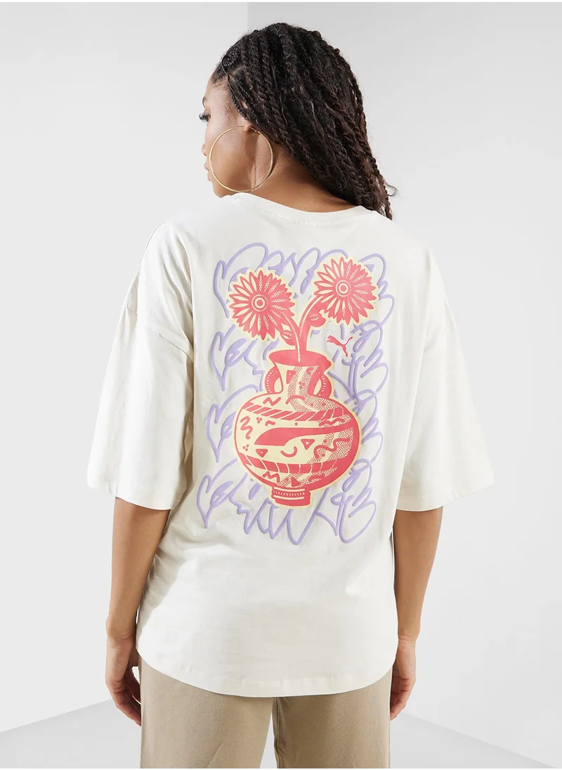 PUMA Graphic Bloom Oversized T-Shirt