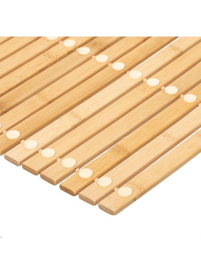 Five Simply Smart Rectangular Rolling Bamboo Duckboard Brown 40 x 60 cm 174507 - Image 4