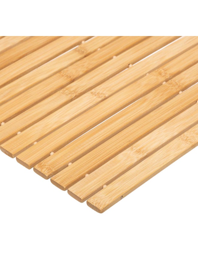 Five Simply Smart Rectangular Rolling Bamboo Duckboard Brown 40 x 60 cm 174507 - Image 3