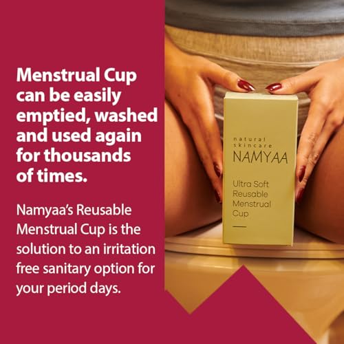 Namyaa Ultra Soft Reusable Silicone Menstrual Cup, FDA Compliant Medical Grade Silicone, Medium (16-20ml), Pink - Image 4