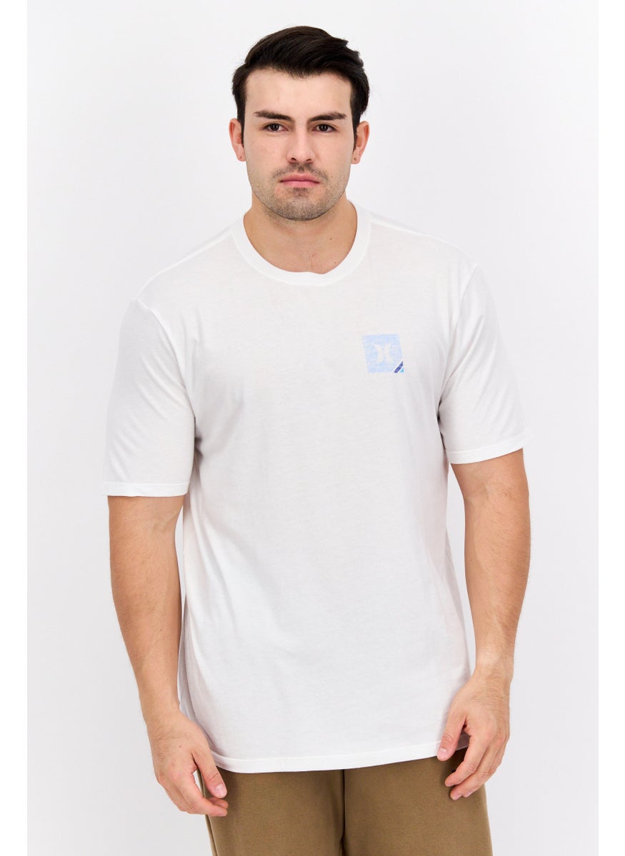 Hurley Men Sportswear Fit Short Sleeves Outdoors T-Shirt, White  - Image 1