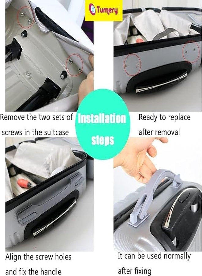 Tumery Repair Replacement Luggage Pull Handle for VIP Safari, American tourister, Skybag Suitcase Trolley Bag Suitcases Handle for Luggage Parts (Grey (New) 2 Pcs Handle) - Image 2
