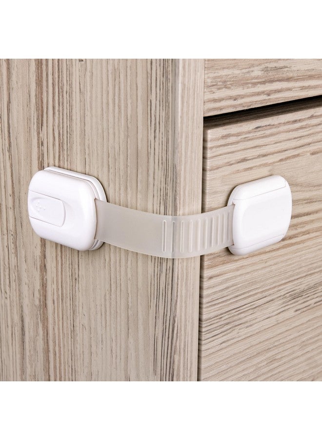 HomeBrella 4-Pack Cabinet Locks Baby Proofing - Childproof Locks for Cabinets, Drawers, Cupboard, Refrigerator, Toilet Seat, Trash Can, Dishwasher - Image 1