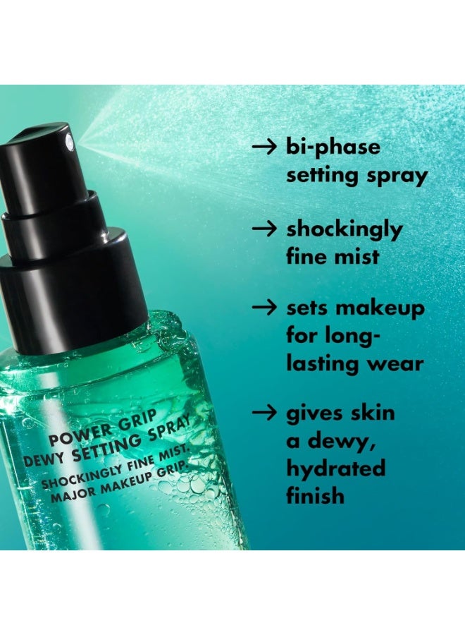 elf e.l.f. Power Grip Dewy Setting Spray 80ml ,Ultra Fine Mist Made With Hyaluronic Acid,Grips Makeup For A Hydrated,Dewy Finish,Vegan & Cruelty-Free,1 - Image 3