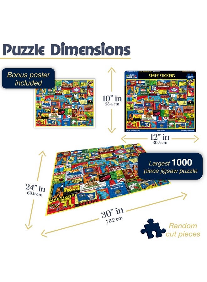 وايت ماونتن ملصقات ولاية وايت ماونتن بازل، 1000 قطعة أحجية الصور المقطوعة - Image 3