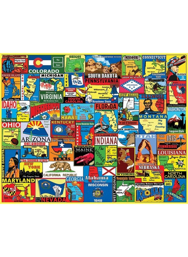 وايت ماونتن ملصقات ولاية وايت ماونتن بازل، 1000 قطعة أحجية الصور المقطوعة - Image 1