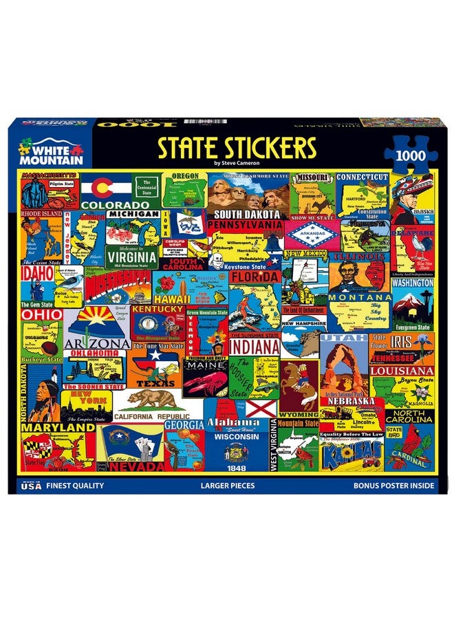 وايت ماونتن ملصقات ولاية وايت ماونتن بازل، 1000 قطعة أحجية الصور المقطوعة - Image 2