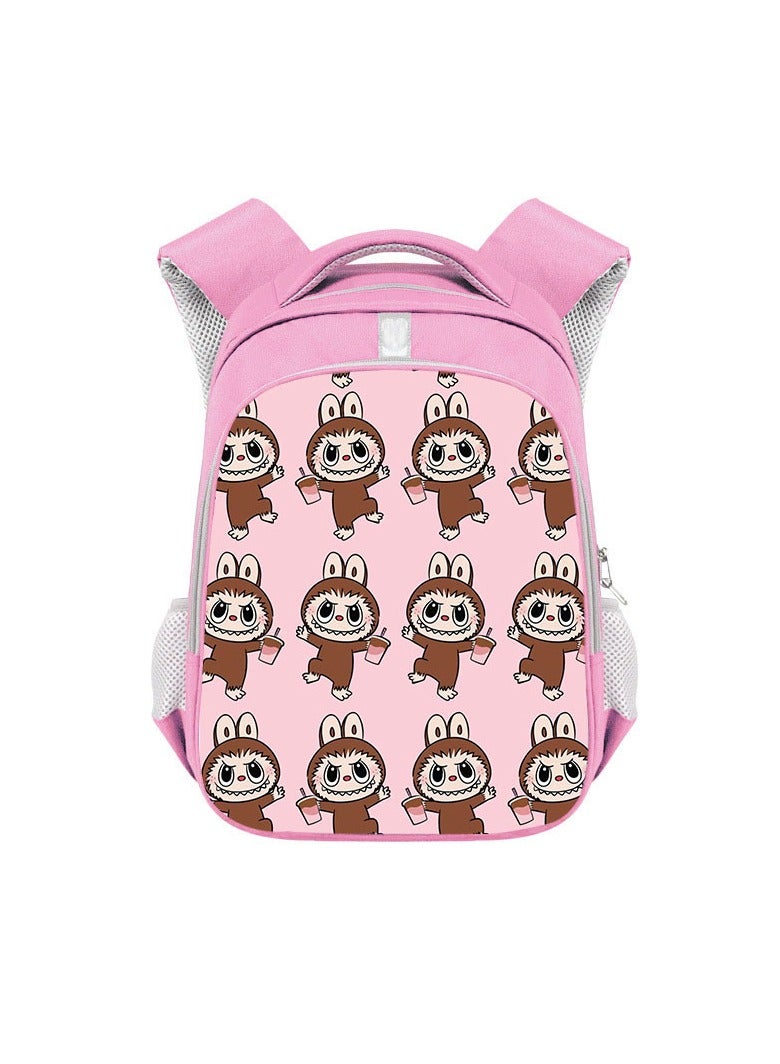 Labubu Backpack Student Large Capacity High-end Backpack Children's Wear-resistant Polyester Backpack 36*26*13CM - Image 1