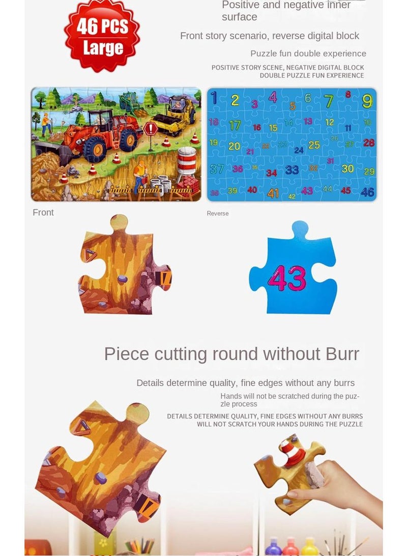 MiniWhale 46 Large Pieces Of Paper Puzzle Ocean Scene Children'S Puzzle 3-6 Years Old Intellectual Development Toys Children'S Day Gifts Birthday Gifts - Image 4