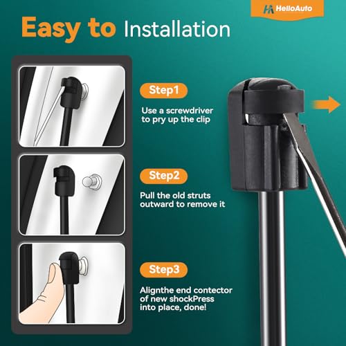 HelloAuto Rear Glass Window Struts 4185 Compatible with Cadillac Escalade 2007-2014, Trunk Struts Shock Spring with Gmc Yukon Models, Lift Supports fit for Tahoe, Suburban 1500/2500 (Set of 2) - Image 5