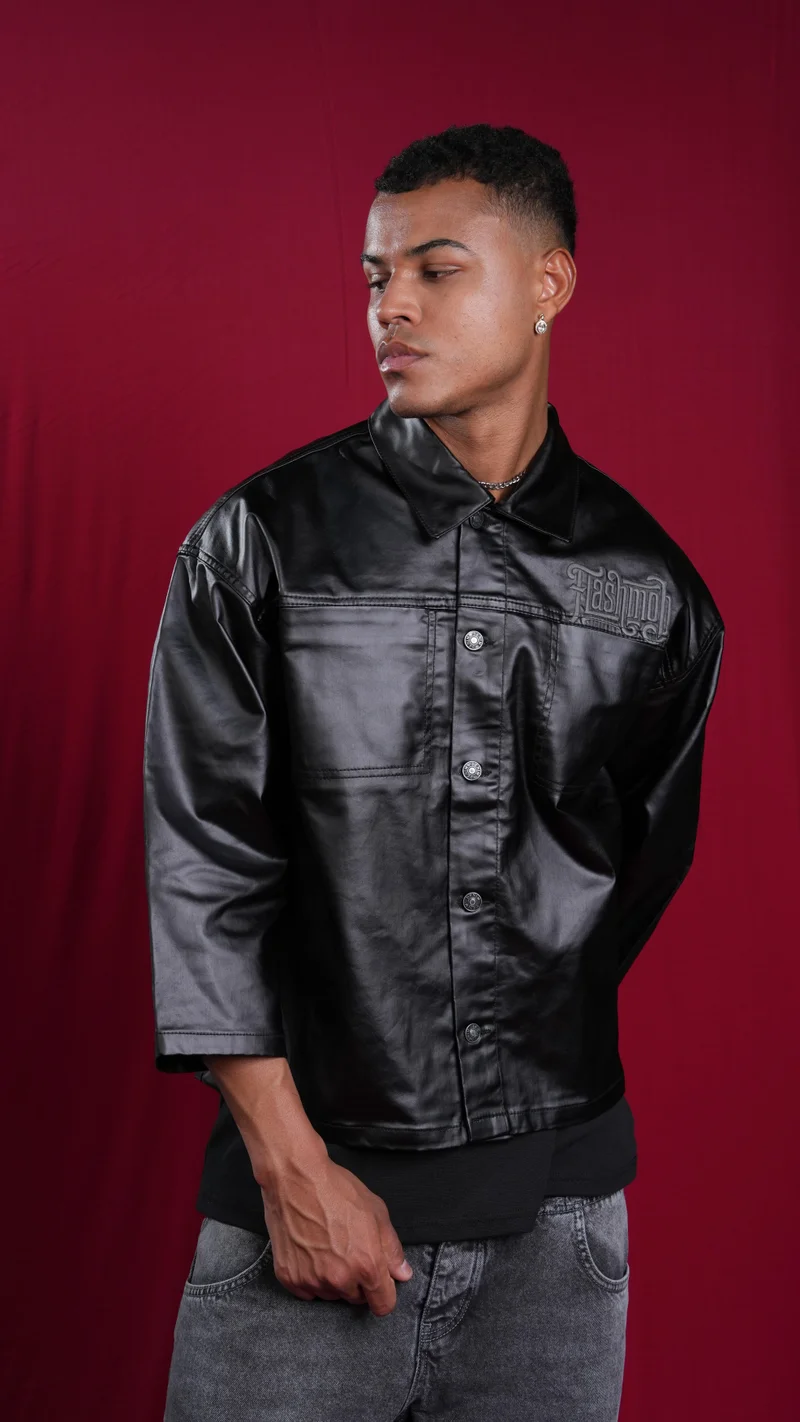 Flashmobnation Black Leather Flashmob Jacket