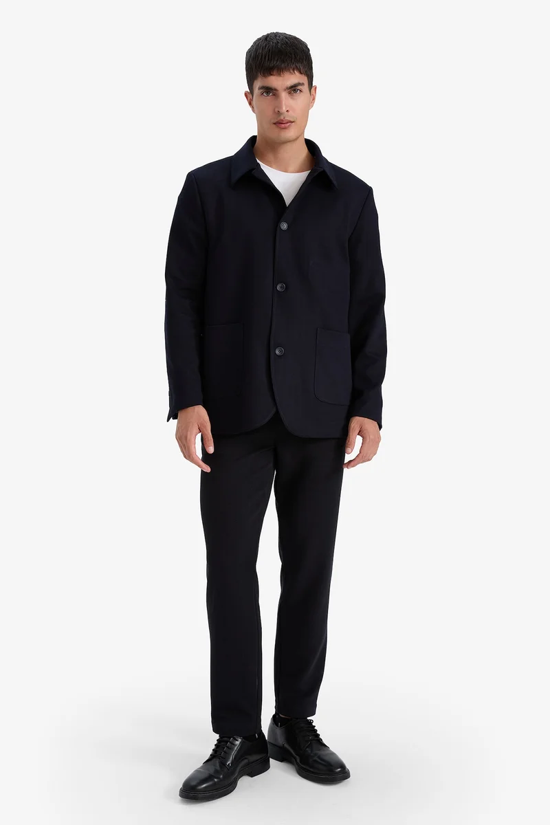 Defacto  Regular Fit Polo Collar Blazer for Men | Best Price UAE