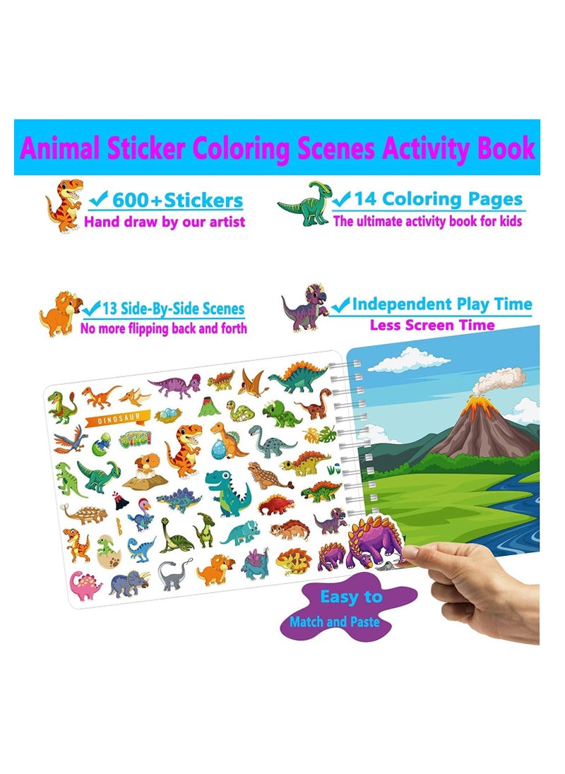 Reusable Sticker Books for Toddlers, Animal Habitats Sticker Books, Sticker Coloring Activity Scenes Book for Boys Girls Kids - pzsku/Z57C9C99F90F20074A2C9Z/45/_/1715845891/73643871-19e6-44cf-a40a-09499075072e