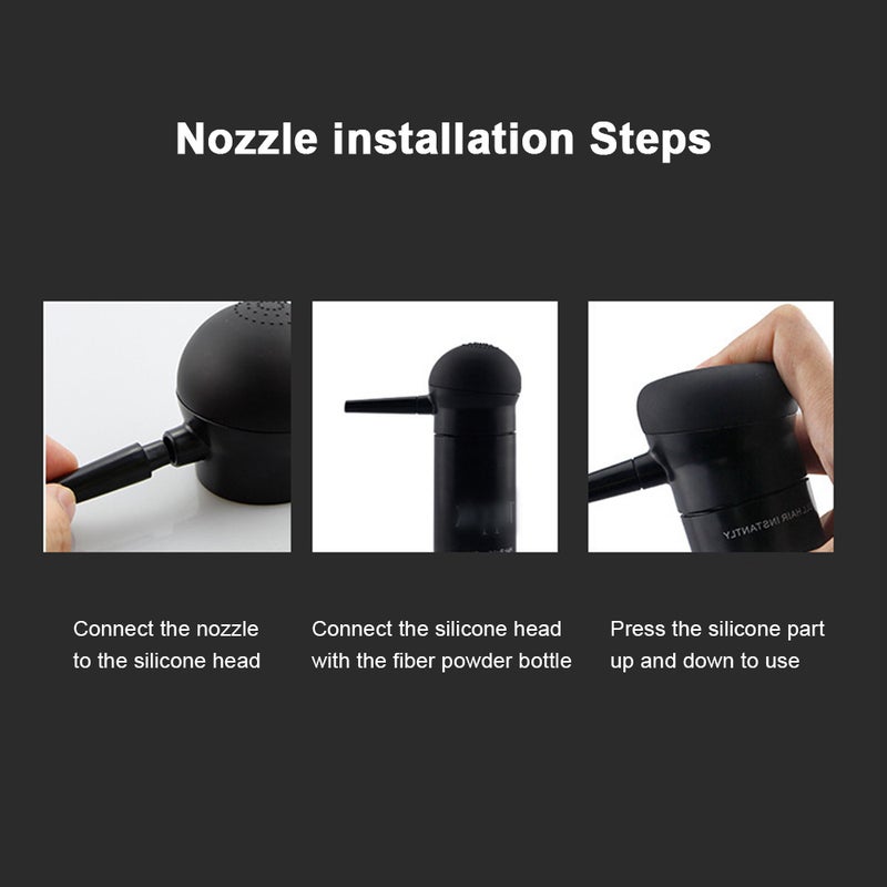 Hair Building Fibers Spray Applicator Spray Atomizador Nozzle Pump Hair Instantly Thickening or Balding Hair Tools Perfect Accessory Natural Hair Loss Concealer Tool - Image 2